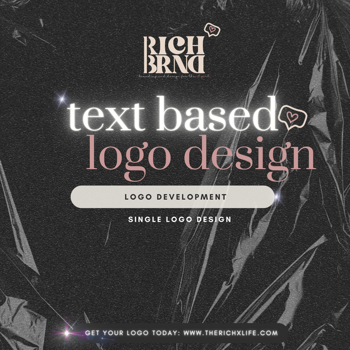 rich x brnd | text based logo design